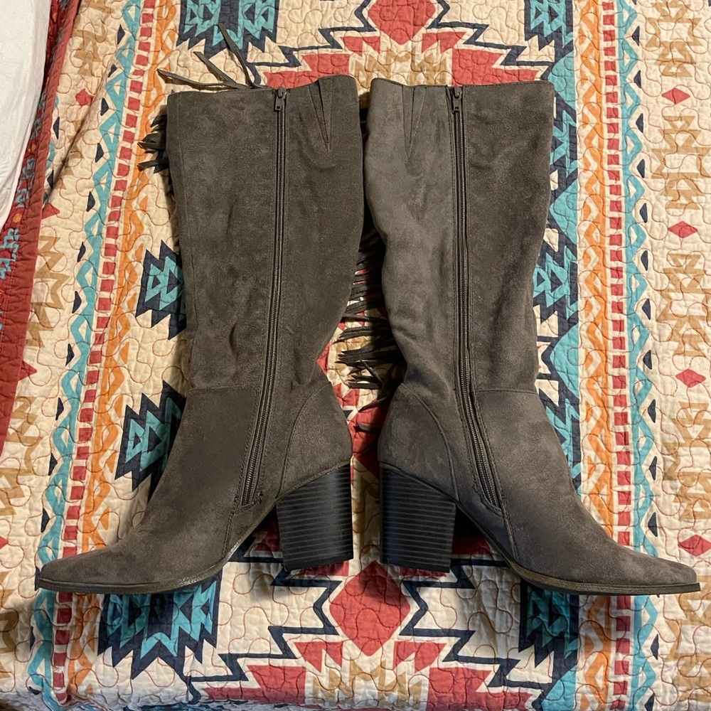 JustFab fringe boots
